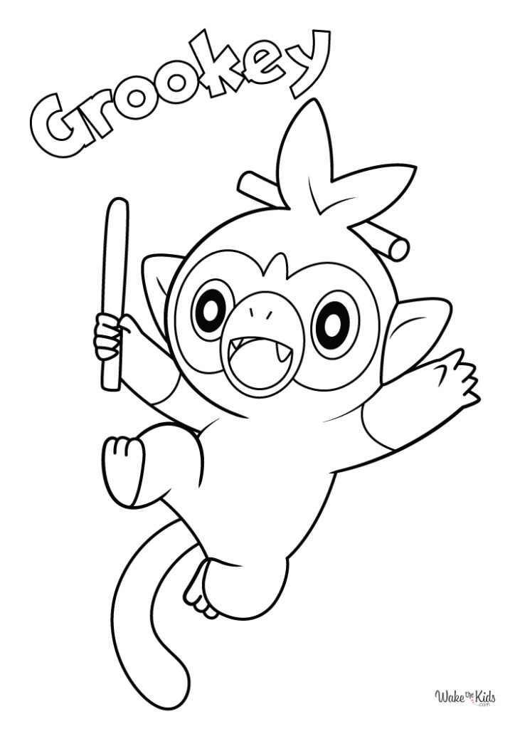 Grookey Coloring Pages Free Printable - Grookey Coloring Page 724x1024