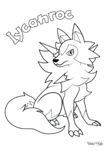 Lycanroc Coloring Pages