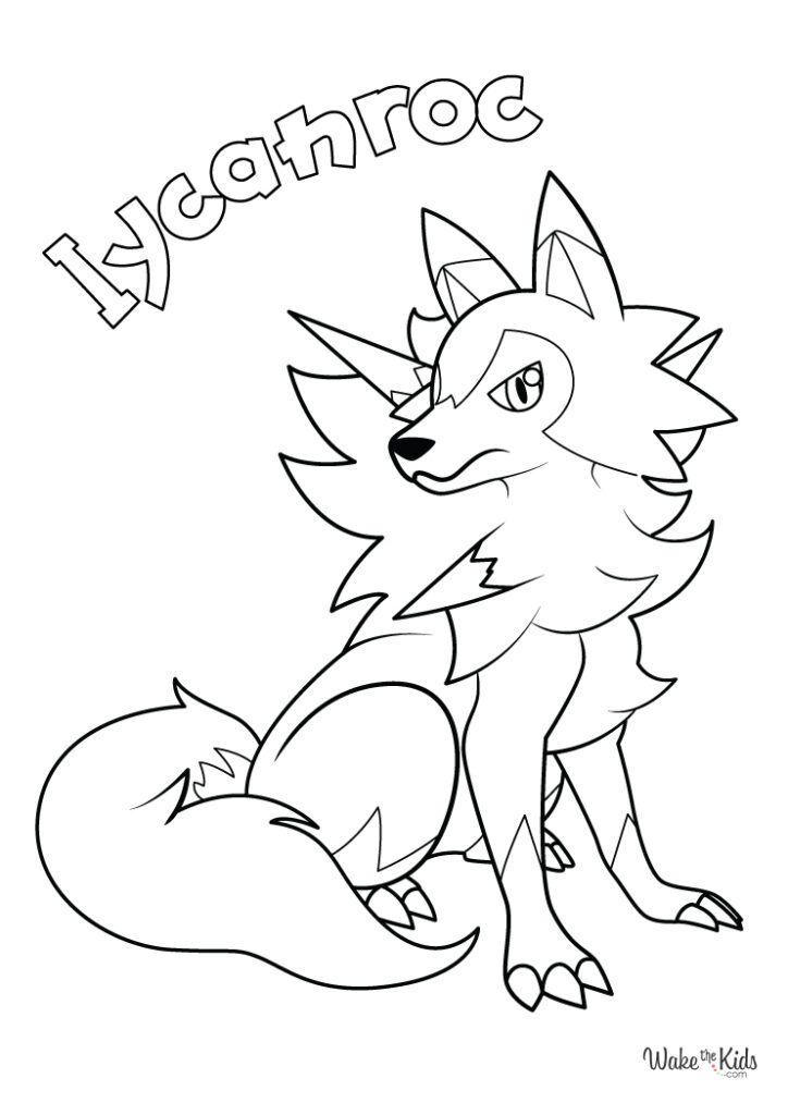 Lycanroc Coloring Pages
