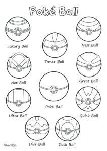 Pokéball Coloring Pages