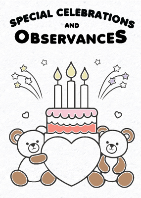 Celebrations and Observances Coloring Pages (Free Printable PDFs