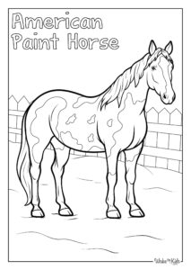 American Paint Horse Coloring Pages