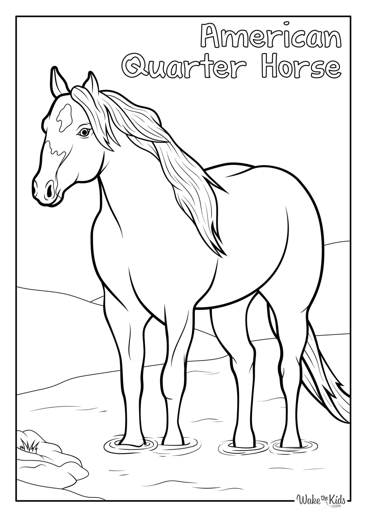 American Quarter Horse Coloring Pages (Free Printable PDFs) WakeTheKids