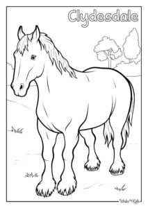 Clydesdale Horse Coloring Pages