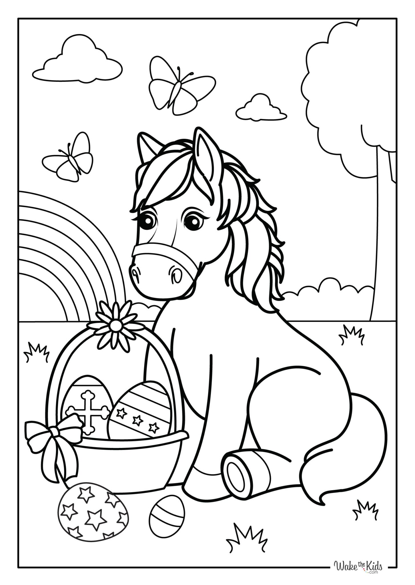 Dinosaur Easter Coloring Pages (Free Printable PDFs) WakeTheKids