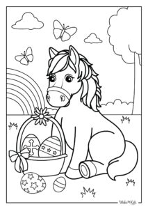 Easter Horse Coloring Pages