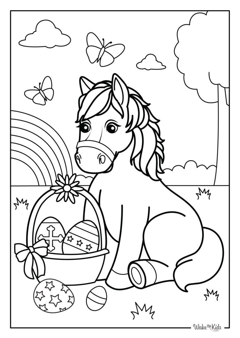 Easter Horse Coloring Pages