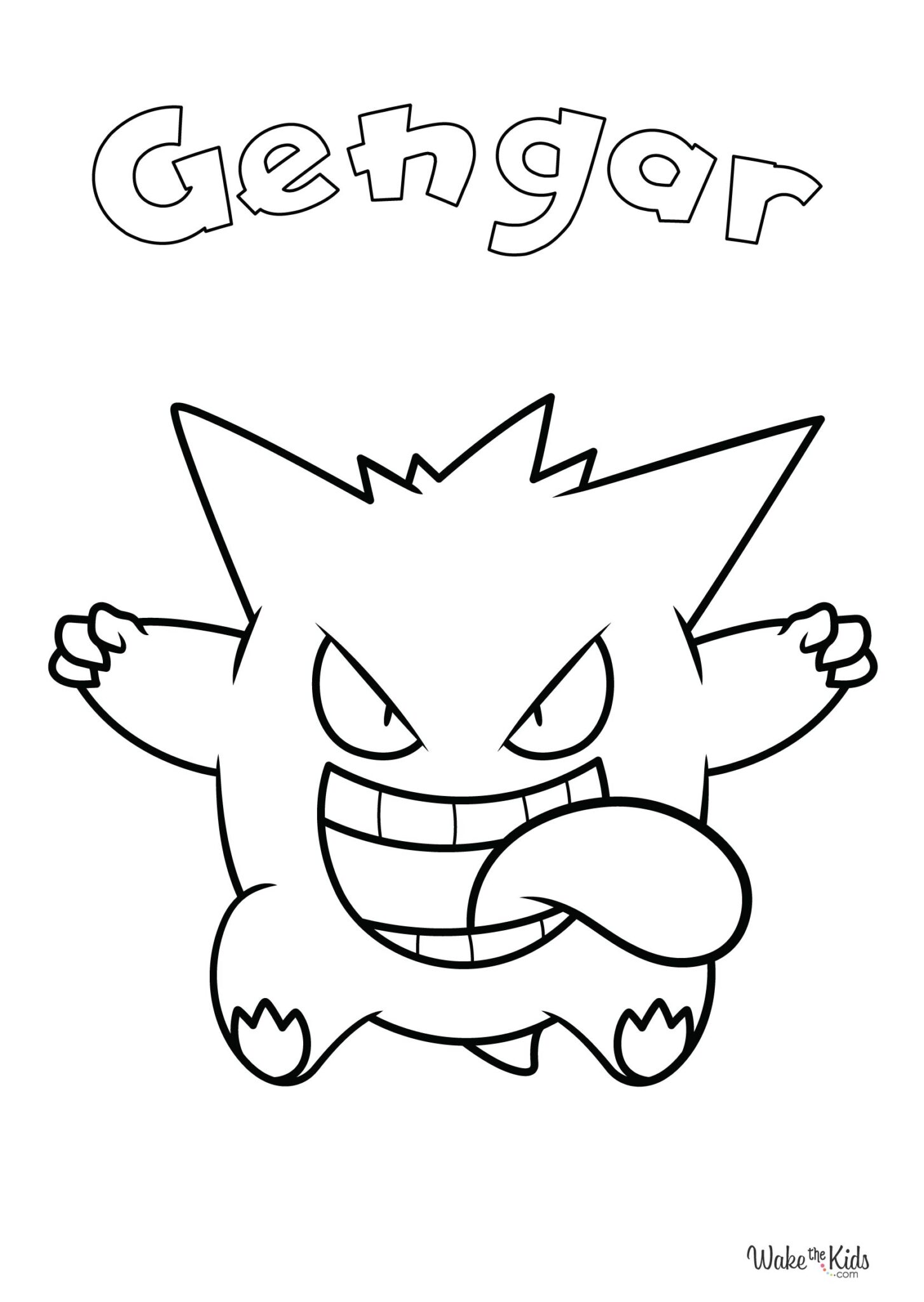 Gengar Coloring Pages (Free Printable PDFs) | WakeTheKids