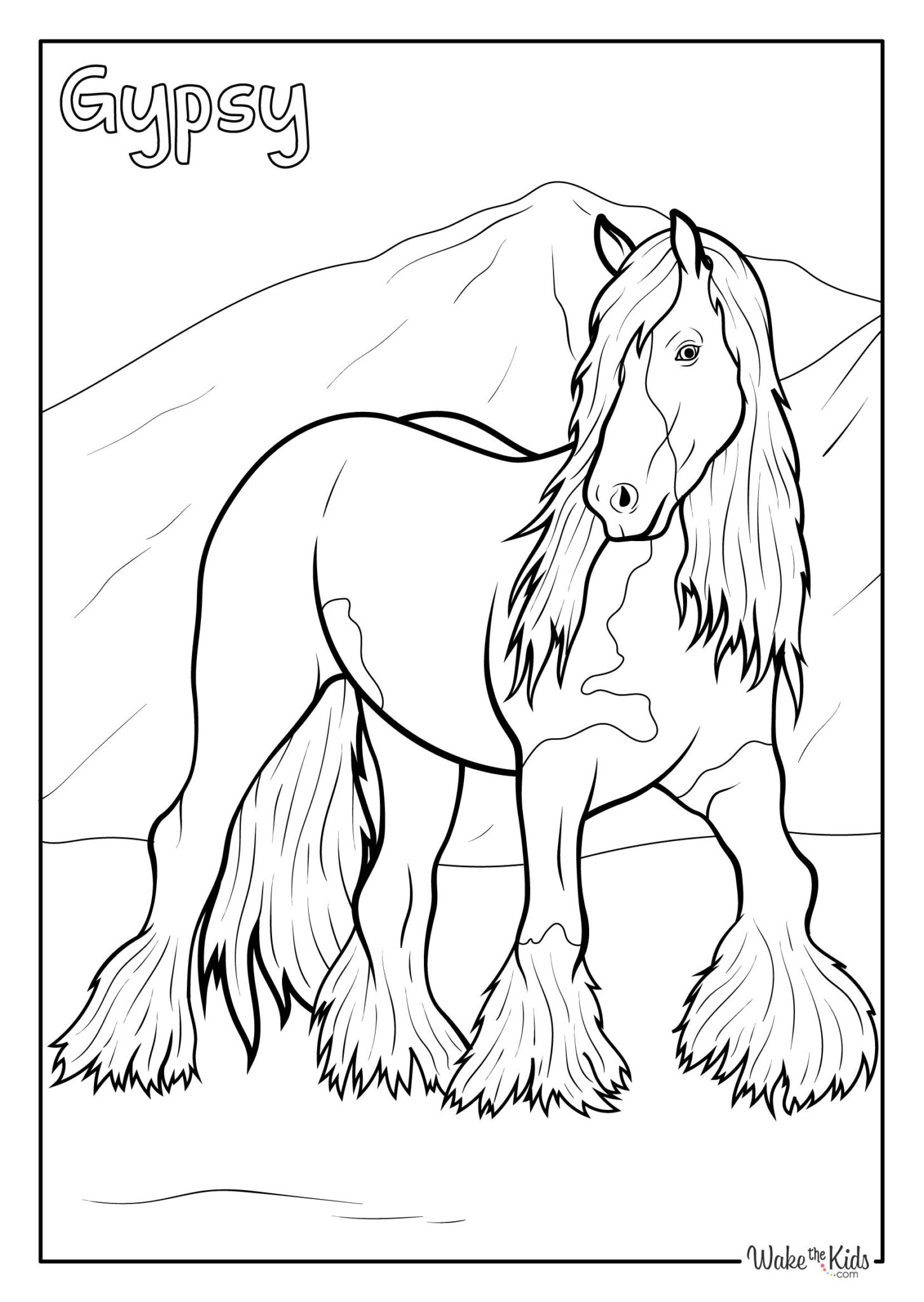 Gypsy Horse Coloring Pages (Free Printable PDFs) | WakeTheKids