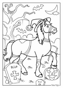 Halloween Horse Coloring Pages