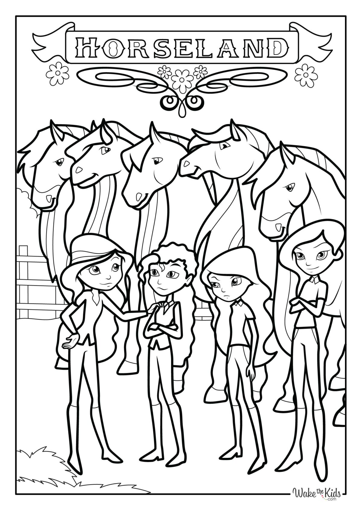 Horseland Coloring Pages (Free Printable PDFs) | WakeTheKids