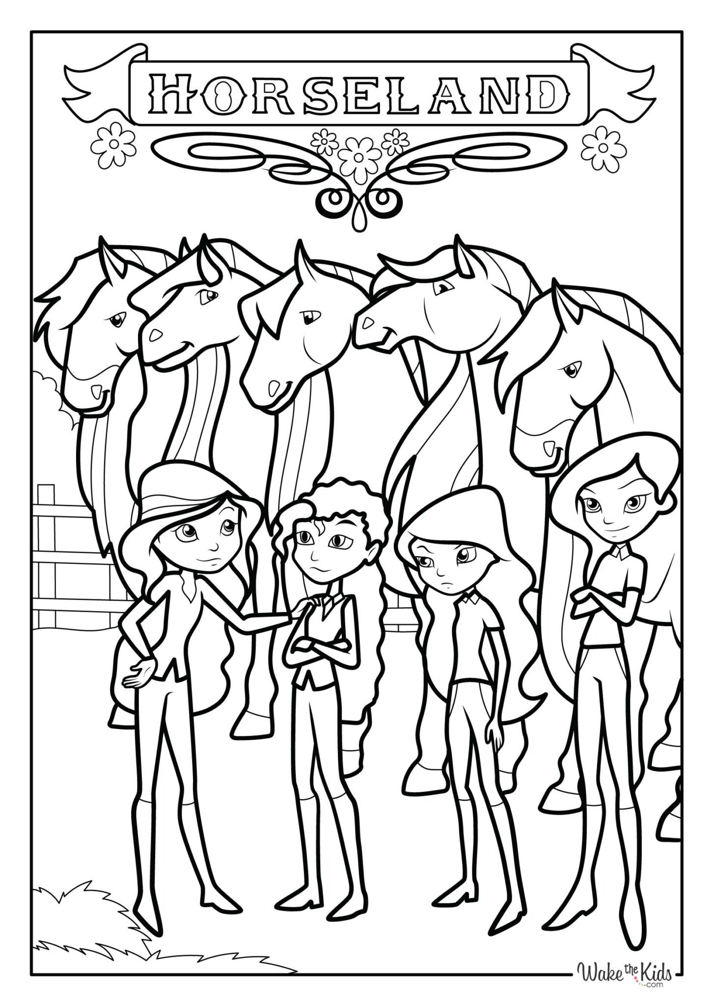 Horseland Coloring Pages (Free Printable PDFs) | WakeTheKids