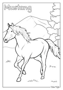 Mustang Horse Coloring Pages