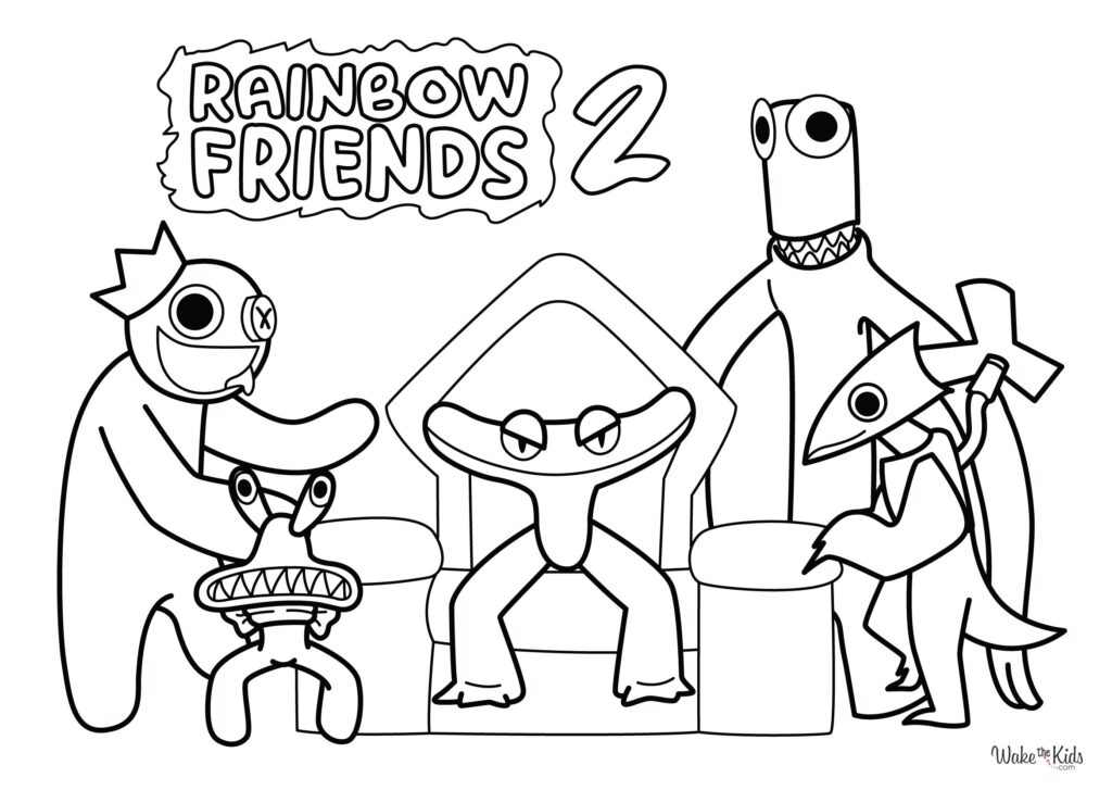 Rainbow Friends Coloring Pages (Free Printable PDFs) | WakeTheKids