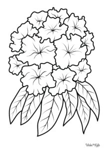 Rhododendron Coloring Pages