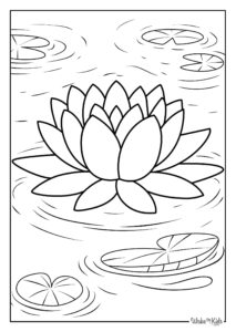 Water Lily Coloring Pages