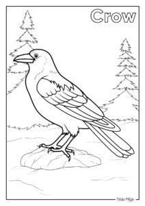 Crow Coloring Pages