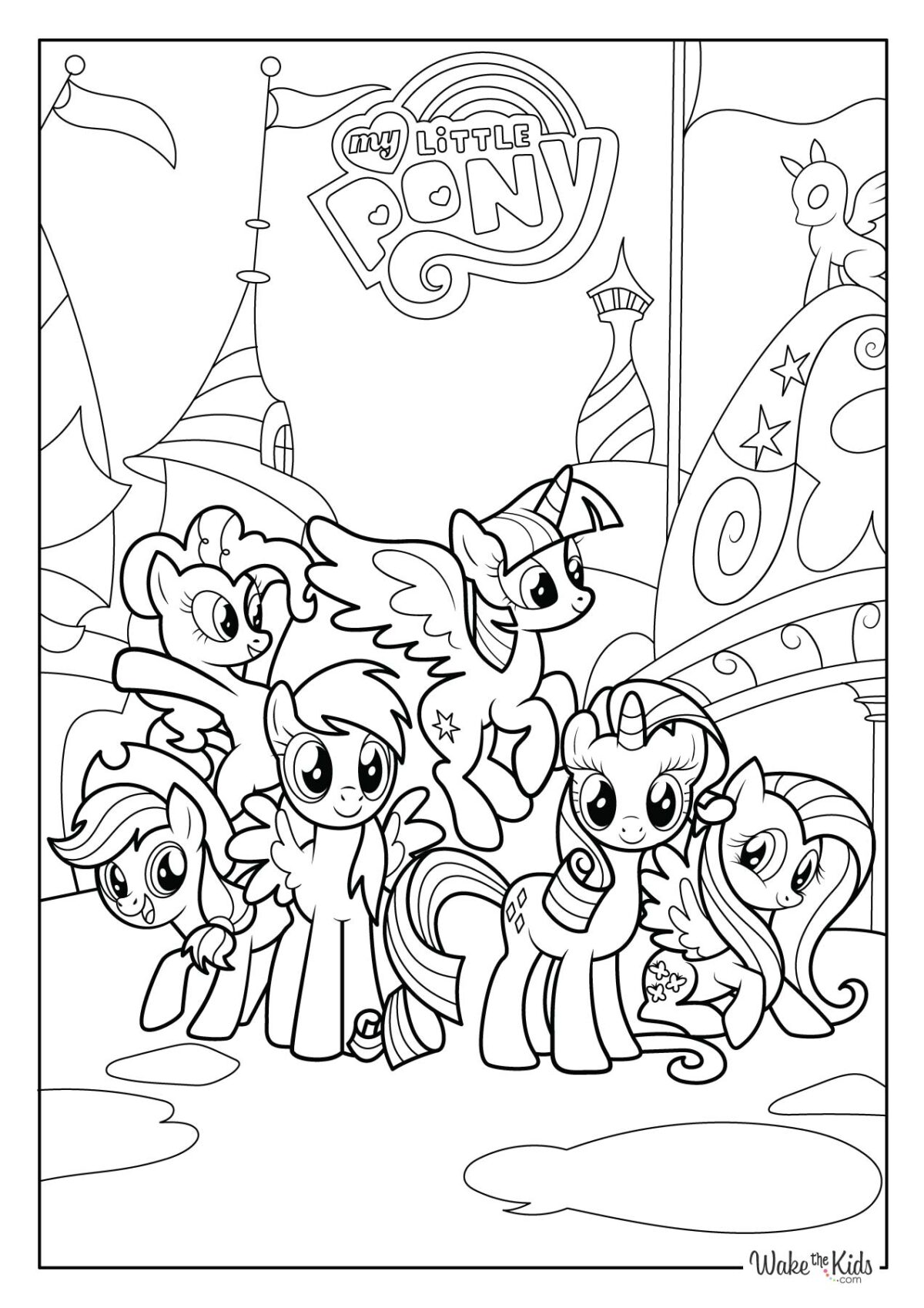 My Little Pony Coloring Pages (Free Printable PDFs) | WakeTheKids