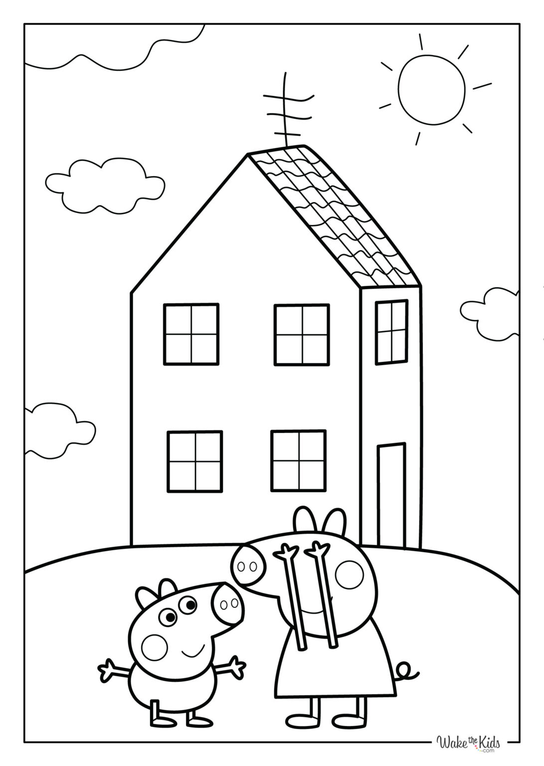 Peppa Pig Coloring Pages (Free Printable PDFs) | WakeTheKids