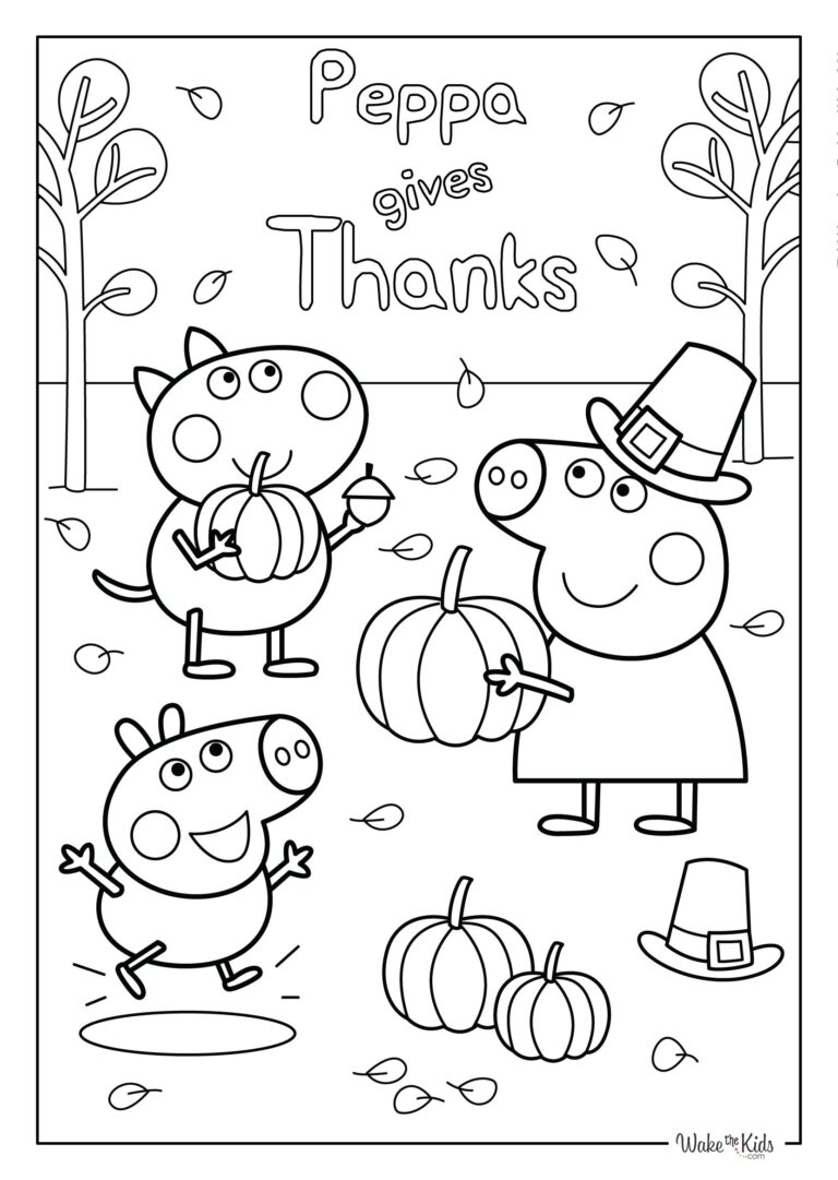 Peppa Pig Coloring Pages (Free Printable PDFs) WakeTheKids