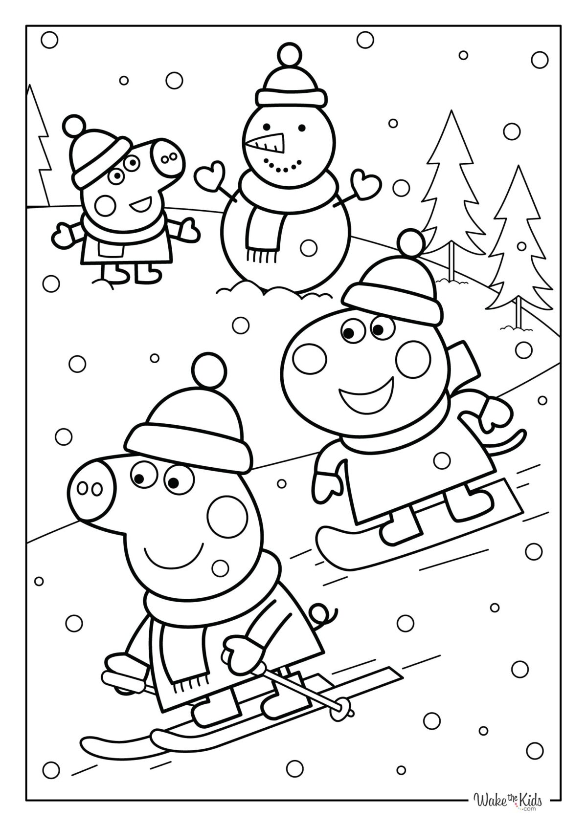 Peppa Pig Coloring Pages (Free Printable PDFs) | WakeTheKids