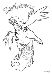 Reshiram Coloring Page