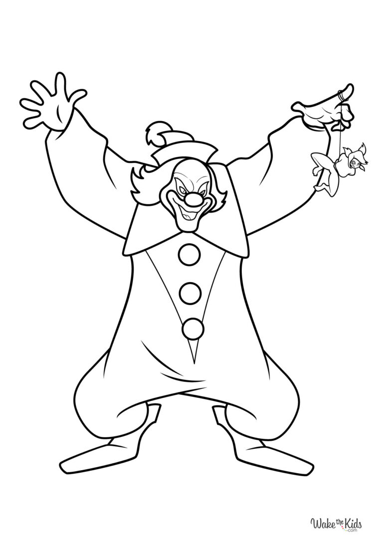 Scooby Doo Coloring Pages Free - Scooby Doo Ghost Clown Coloring Page 768x1087