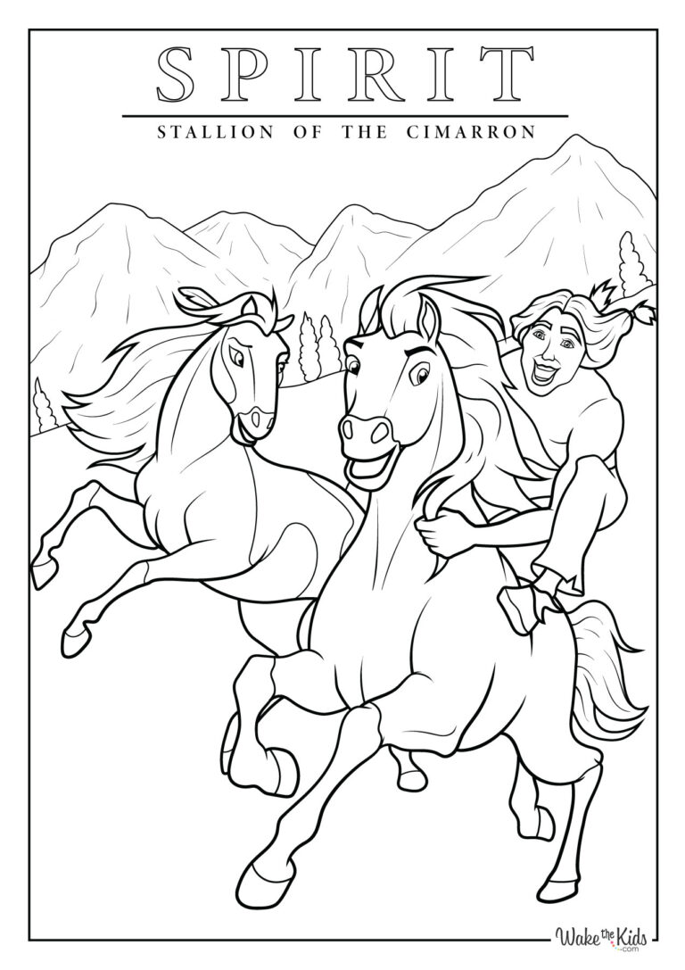 Spirit: Stallion of the Cimarron Coloring Pages (Free Printable PDFs ...