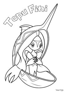 Tapu Fini Coloring Pages