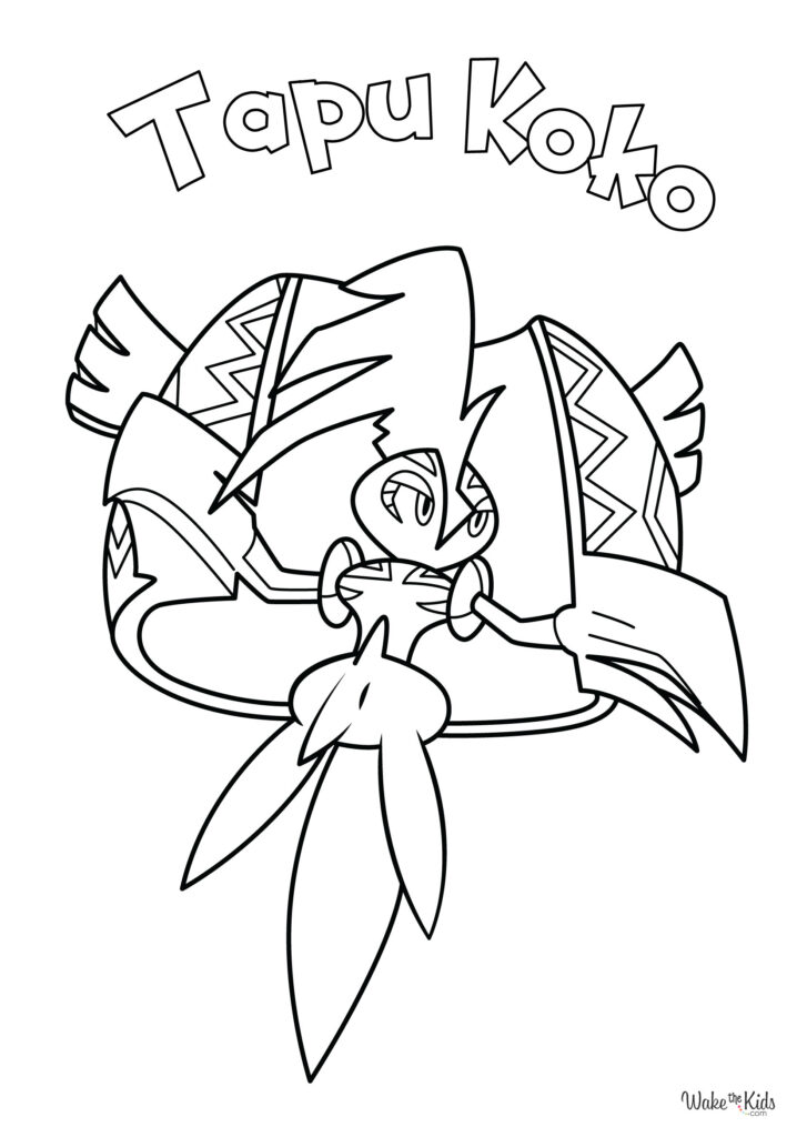 Tapu Koko Coloring Pages