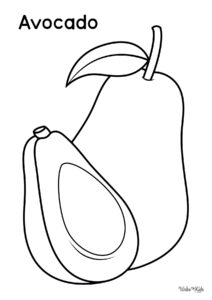 Avocado Coloring Pages