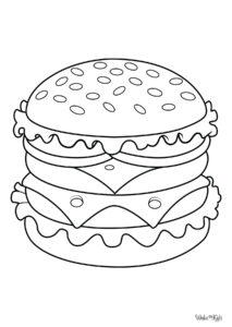 Burger Coloring Pages