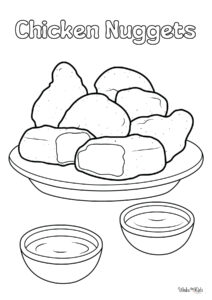 Chicken Nugget Coloring Pages