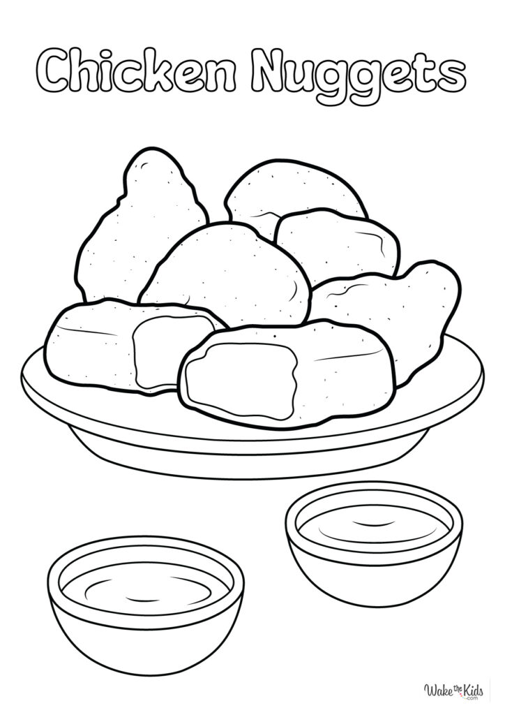 Chicken Nugget Coloring Pages