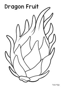 Dragon Fruit Coloring Pages