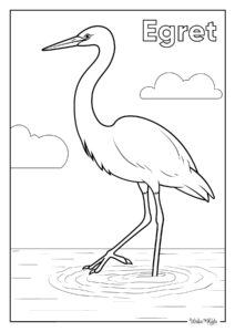 Egret Coloring Pages