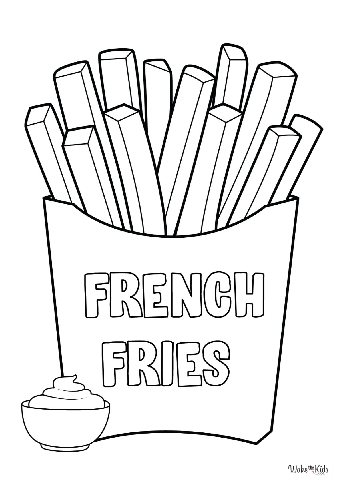 French Fries Coloring Pages (Free Printable PDFs) | WakeTheKids