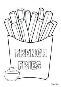 French Fries Coloring Pages