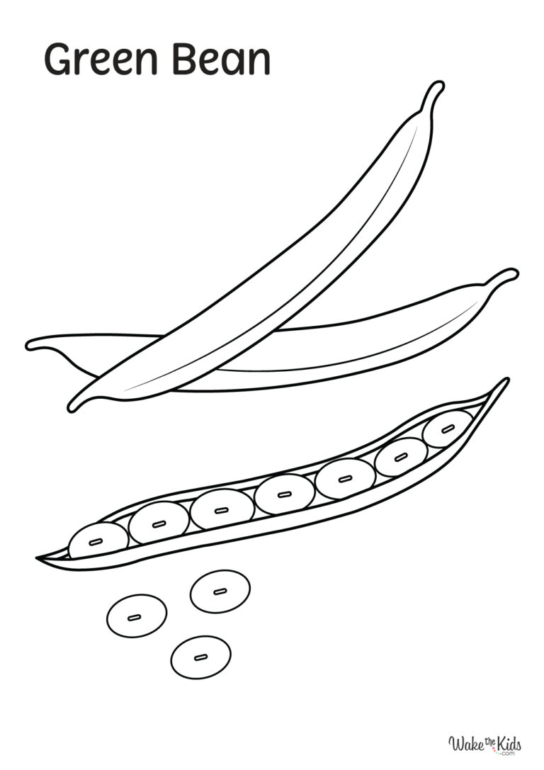 Green Bean Coloring Pages (Free Printable PDFs) WakeTheKids
