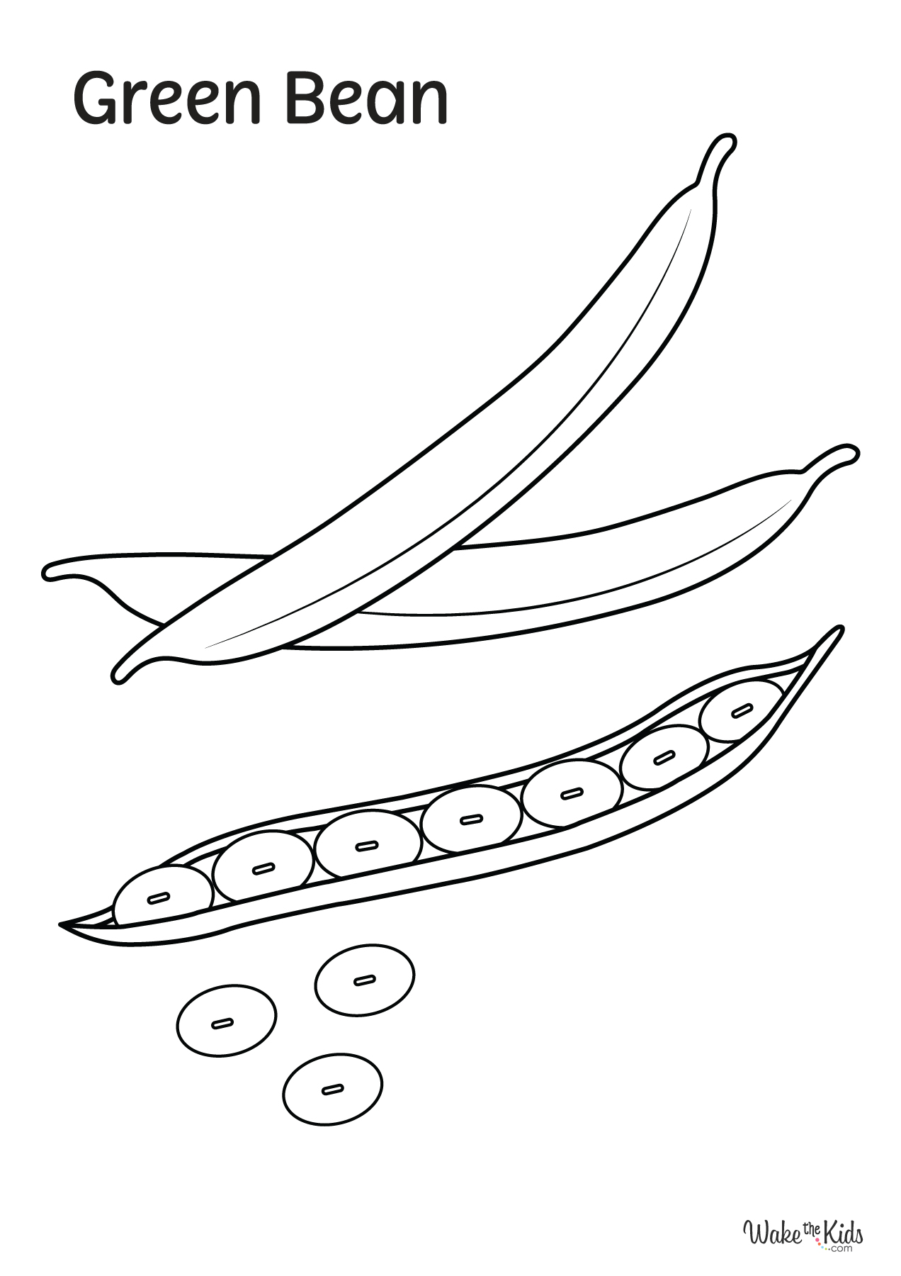 Green Bean Coloring Pages Free Printable PDFs WakeTheKids