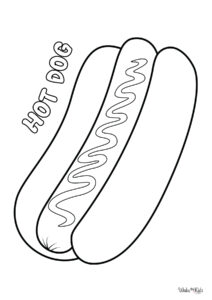 Hot Dog Coloring Pages