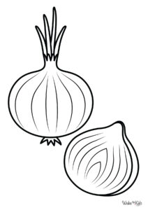 Onion Coloring Pages