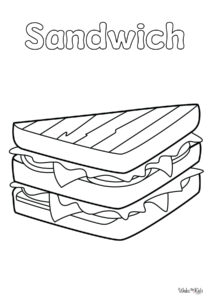 Sandwich Coloring Pages