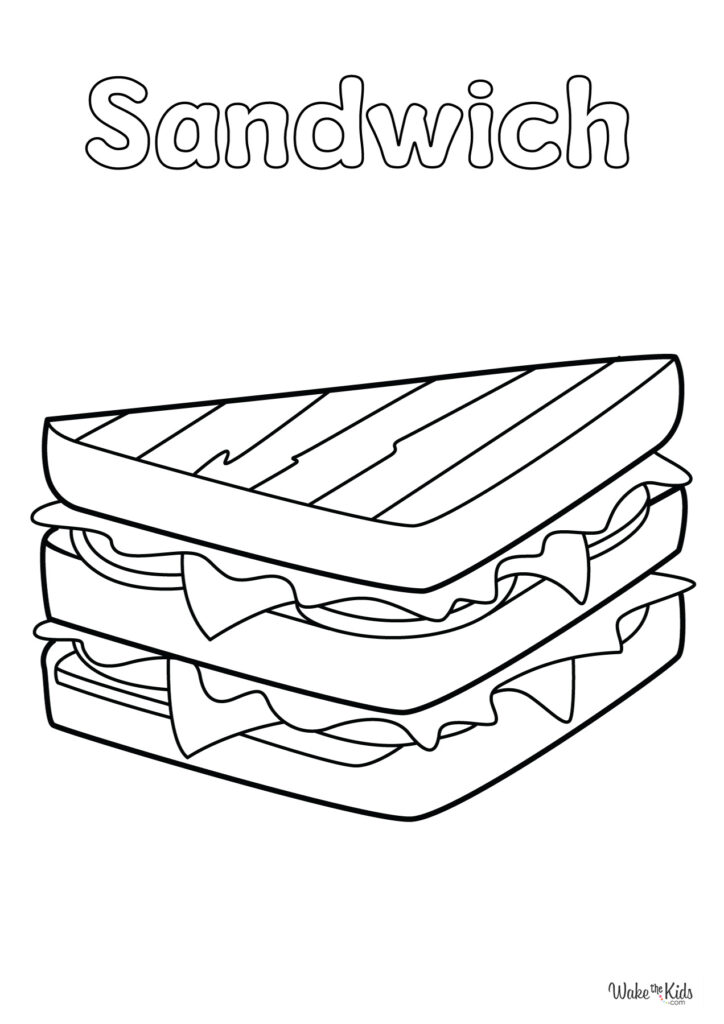 Sandwich Coloring Pages
