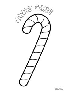 Candy Cane Coloring Pages