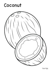 Coconut Coloring Pages