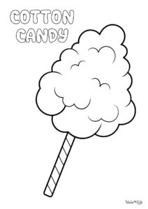 Cotton Candy Coloring Pages