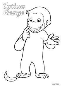 Curious George Coloring Pages