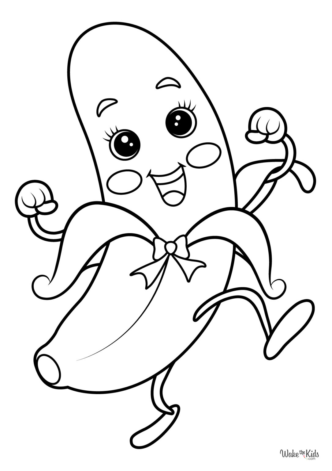 Banana Coloring Pages (Free Printable PDFs) WakeTheKids