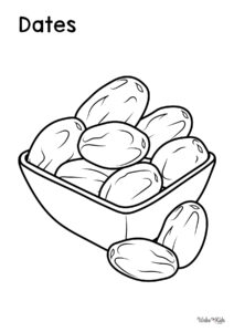 Dates (Fruit) Coloring Pages